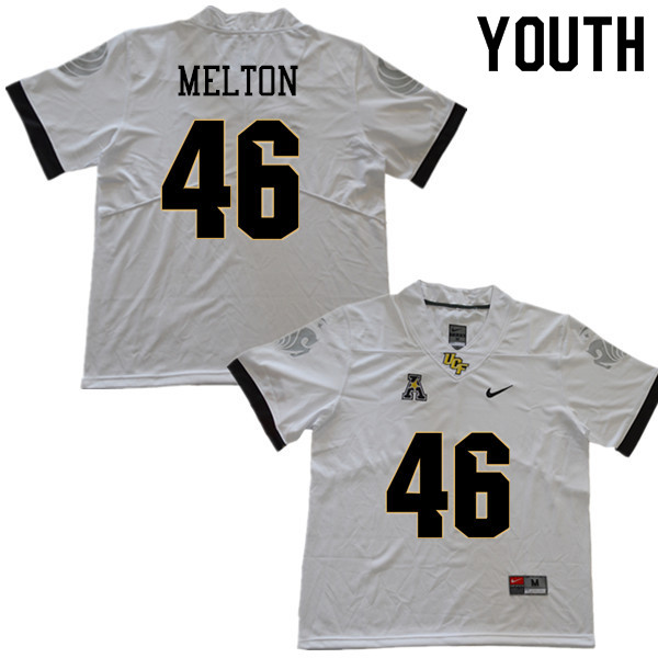 Youth #46 Darius Melton UCF Knights College Football Jerseys Sale-White - Click Image to Close